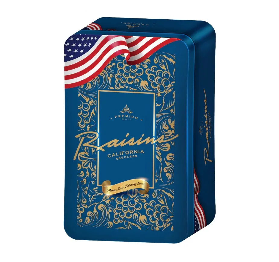 Nho khô vàng Raisins hộp sắt 120g-5Nho khô vàng Raisins hộp sắt 120g-5