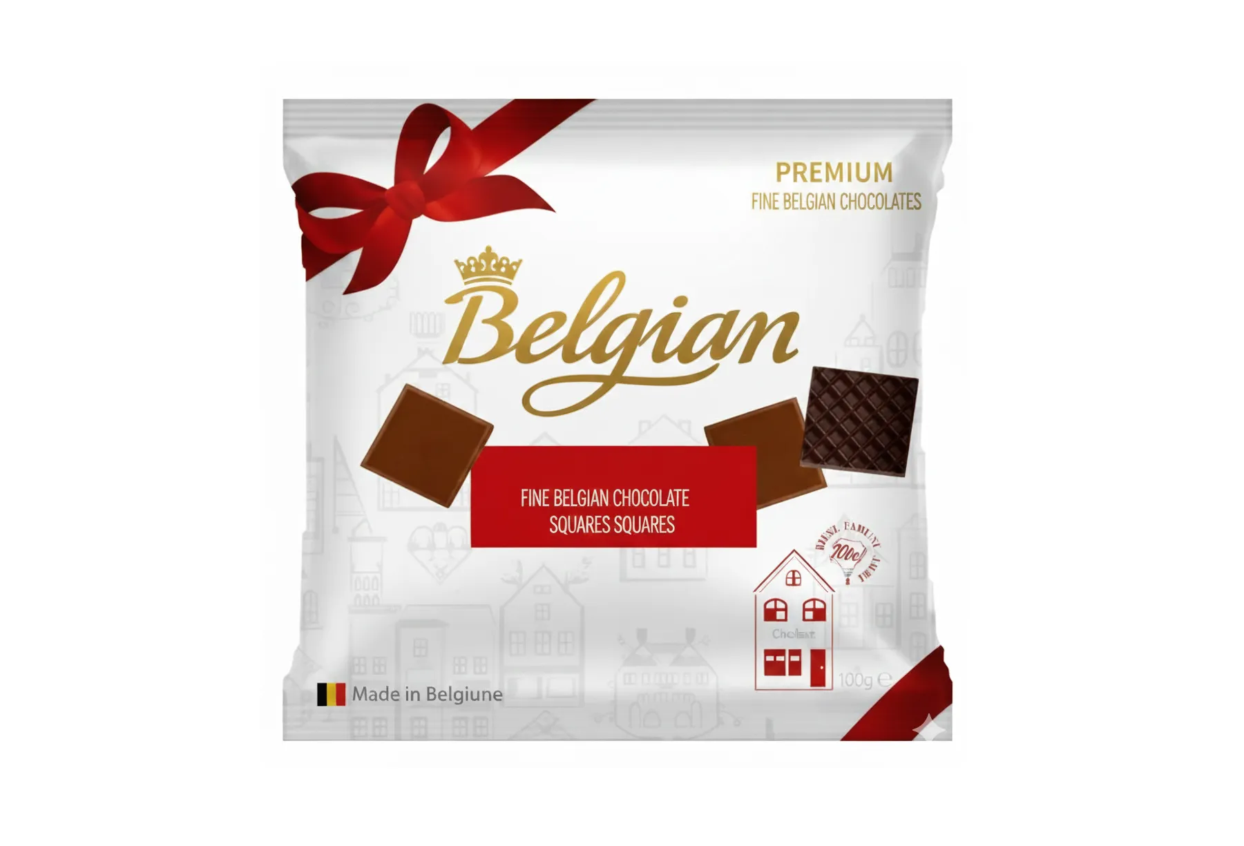 Sô cô la hỗn hợp cao cấp hiệu Belgian gói 90g