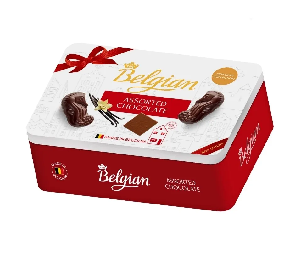 Sô cô la hỗn hợp cao cấp hiệu Belgian hộp thiếc 150g