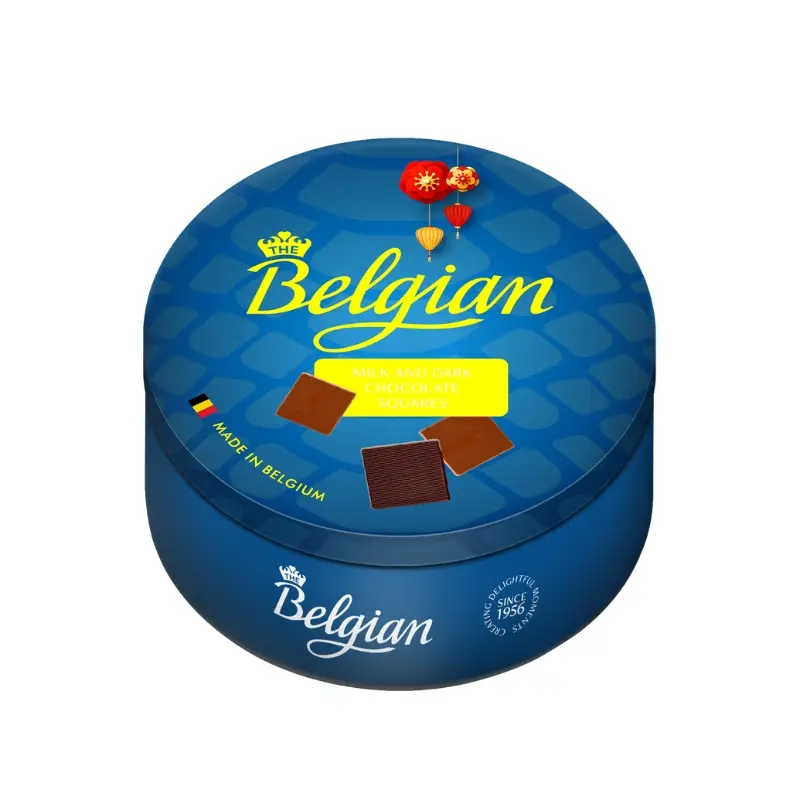 Sô cô la hỗn hợp cao cấp hiệu Belgian hộp thiếc 52g2