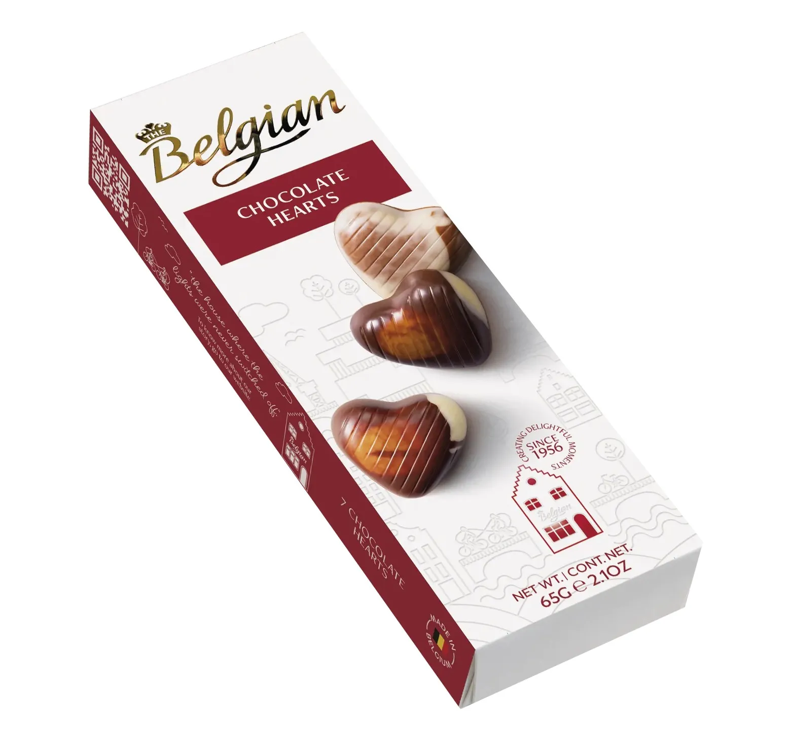 Sô cô la nguyên vị hiệu Belgian hình trái tim
