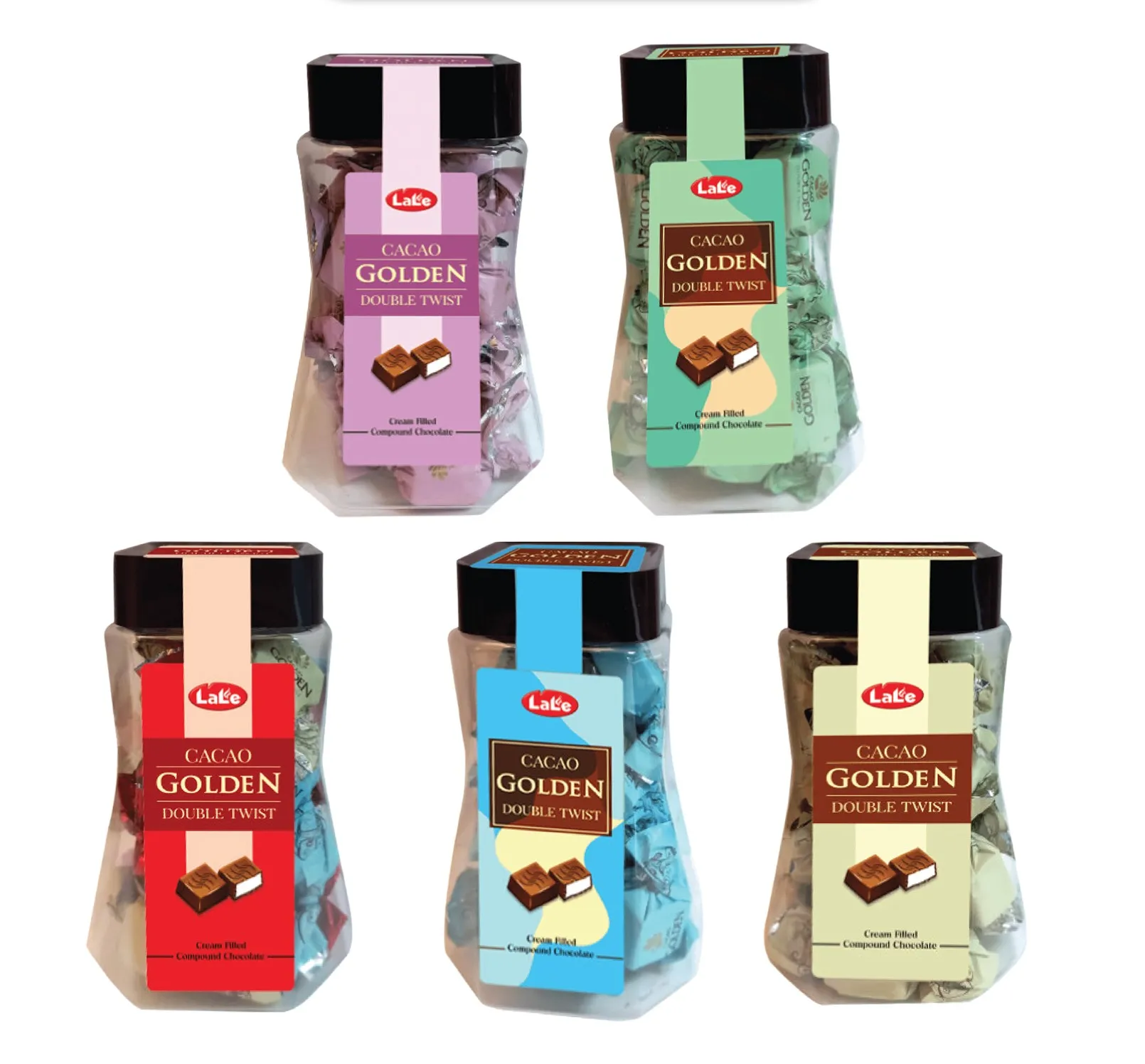 Socola hỗn hợp Cacao Golden Double Twist hiệu LaLe hộp nhựa 180g-1