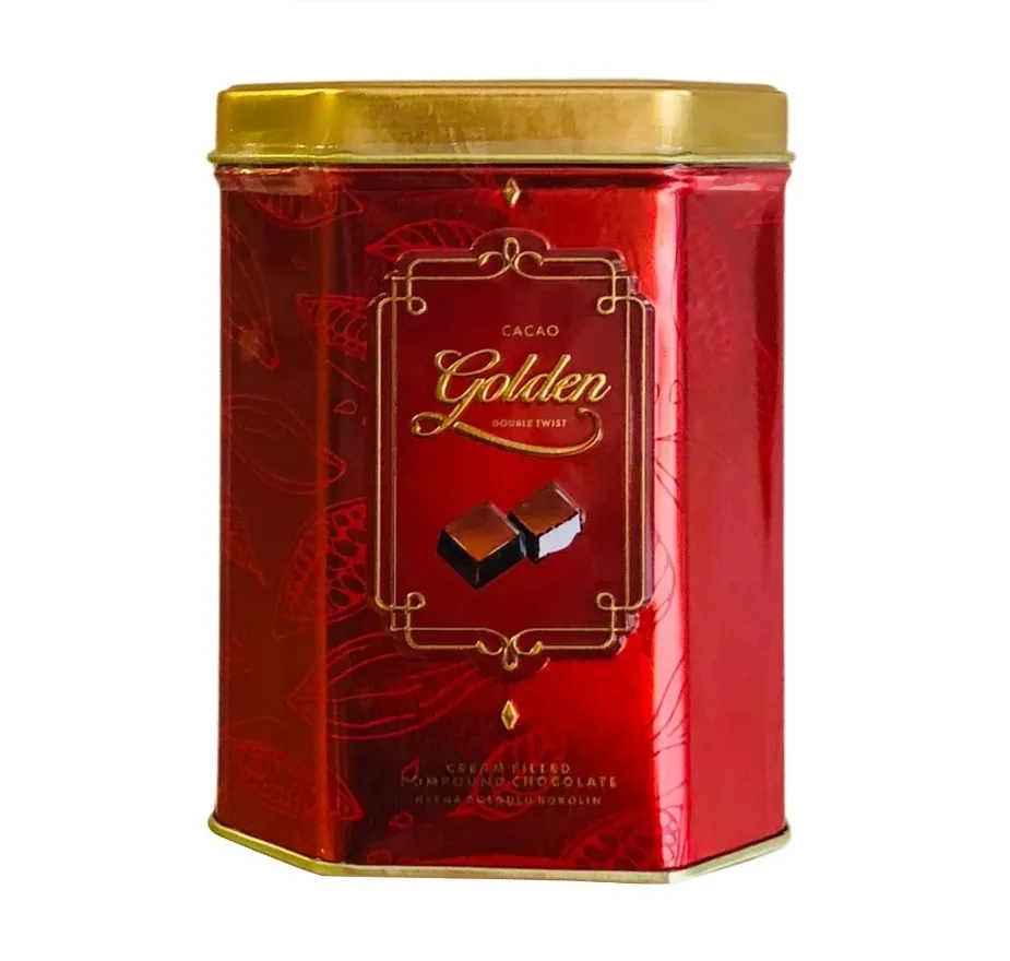 Socola hỗn hợp Cacao Golden Double Twist hiệu LaLe hộp thiếc 120g-2