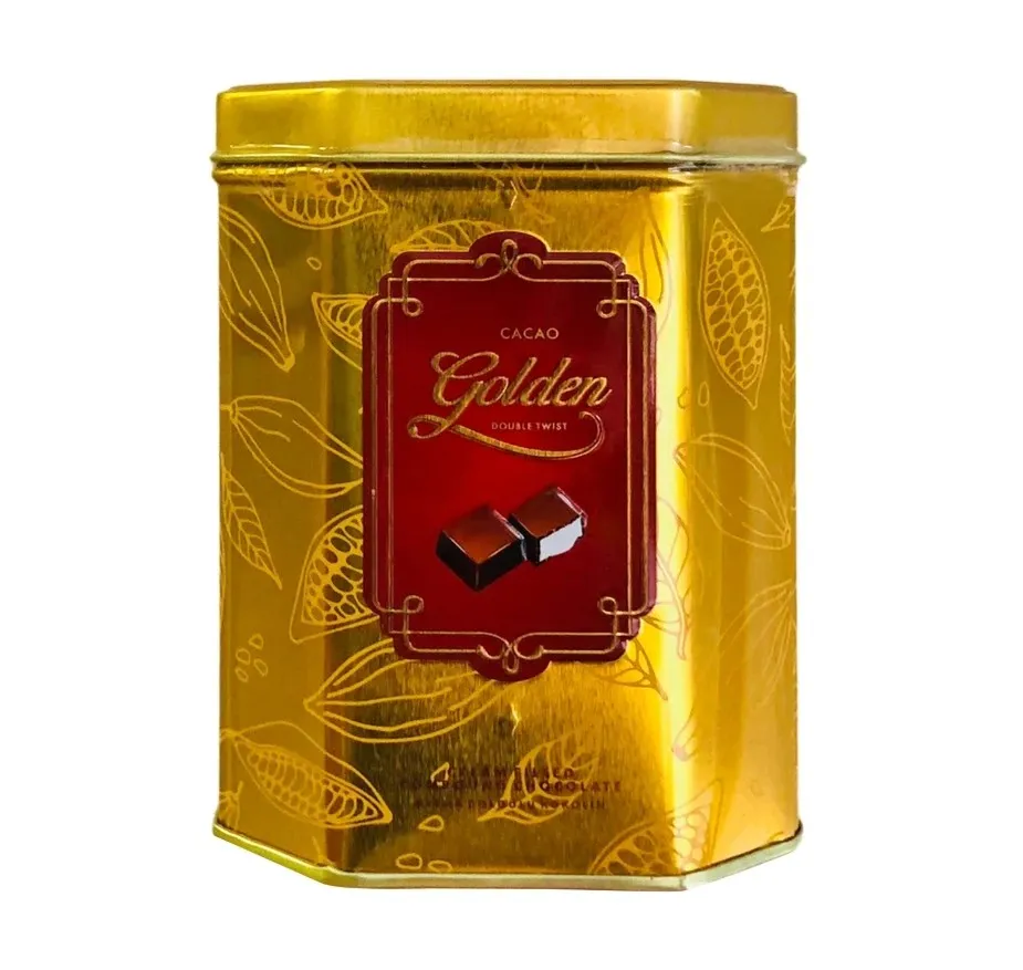 Socola hỗn hợp Cacao Golden Double Twist hiệu LaLe hộp thiếc 120g-4