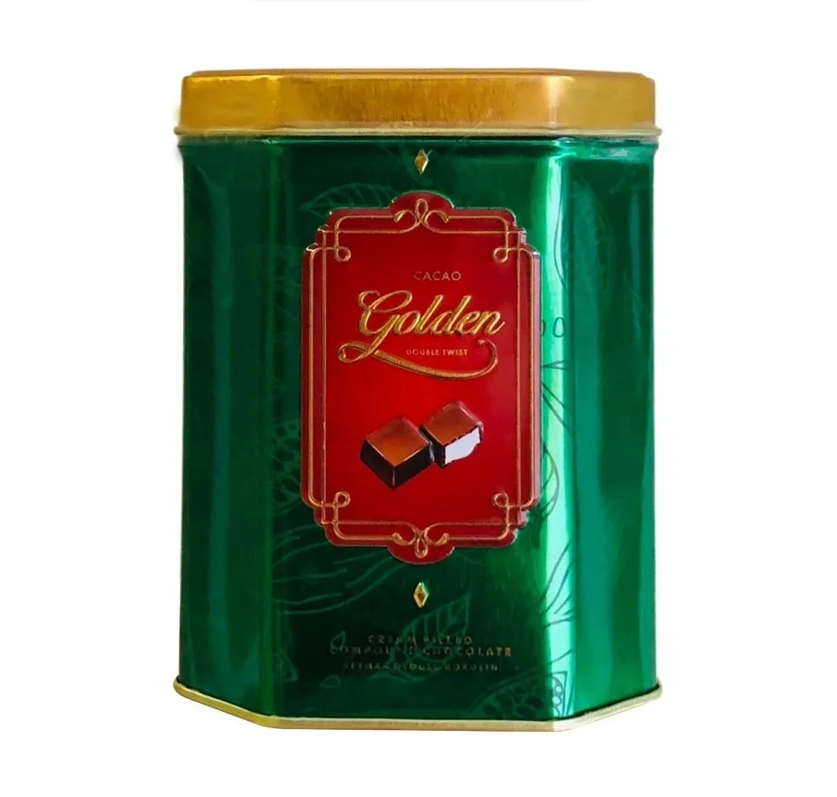 Socola hỗn hợp Cacao Golden Double Twist hiệu LaLe hộp thiếc 120g-5