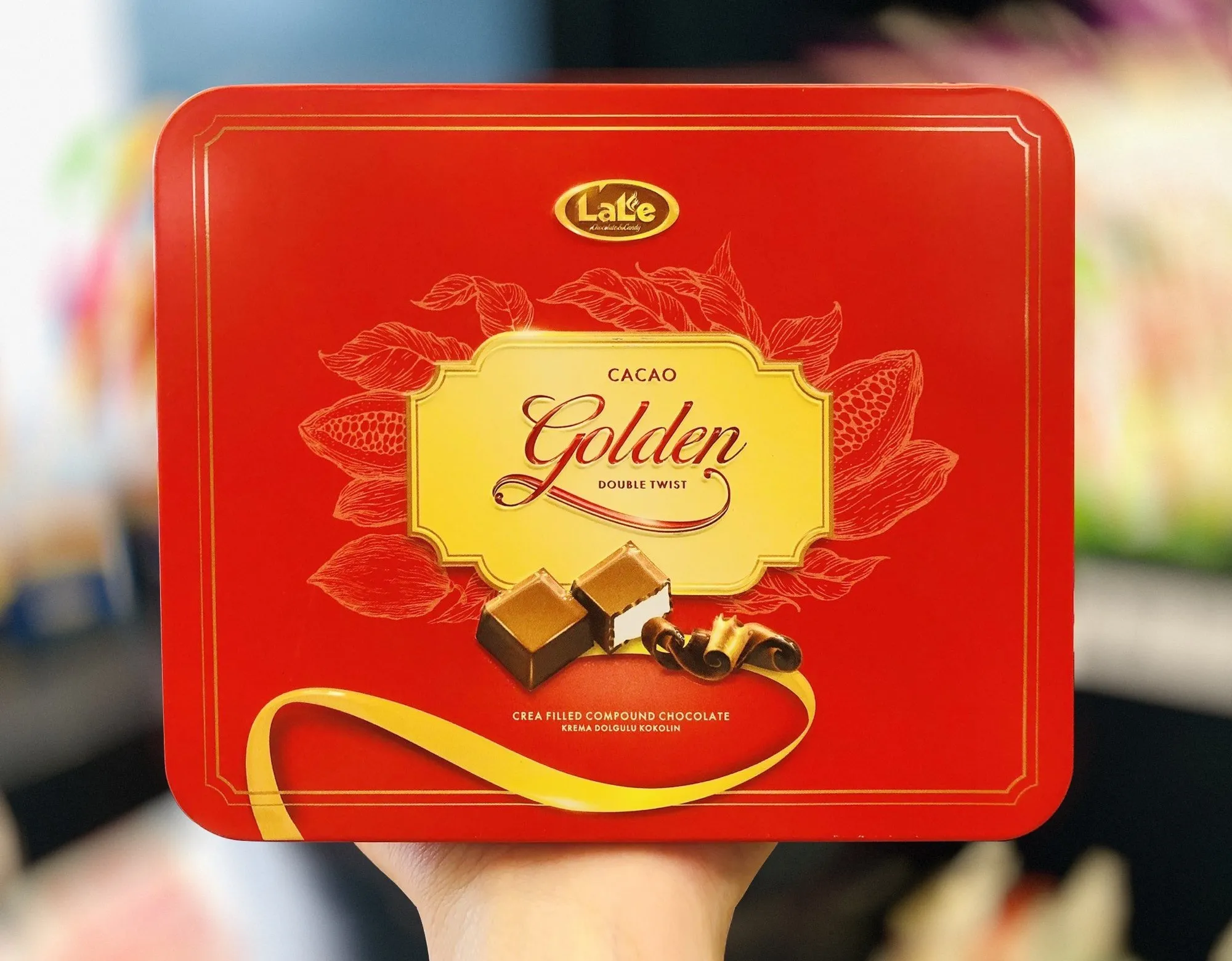 Socola hỗn hợp Cacao Golden Double Twist hiệu LaLe hộp thiếc 200g-2