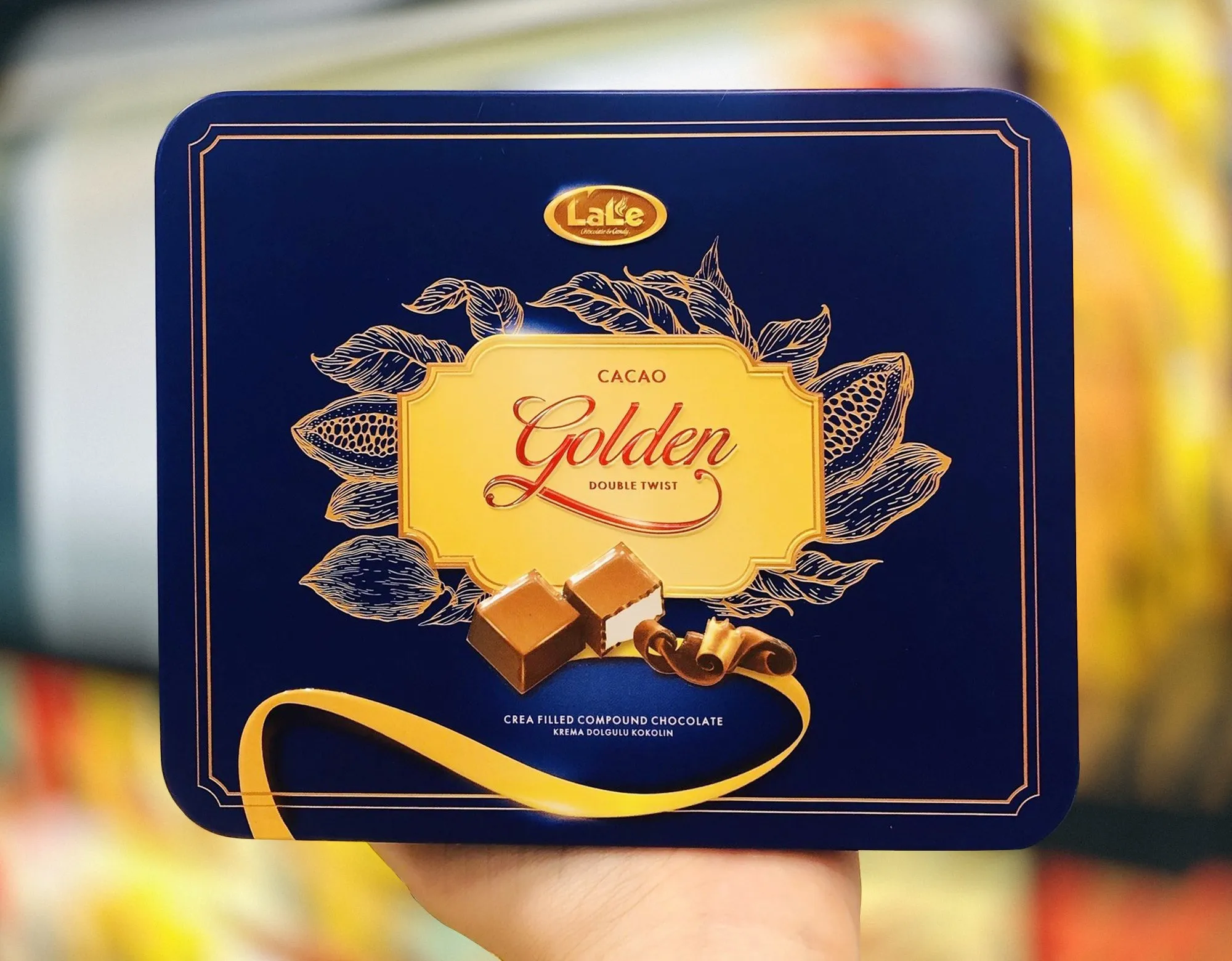 Socola hỗn hợp Cacao Golden Double Twist hiệu LaLe hộp thiếc 200g-4