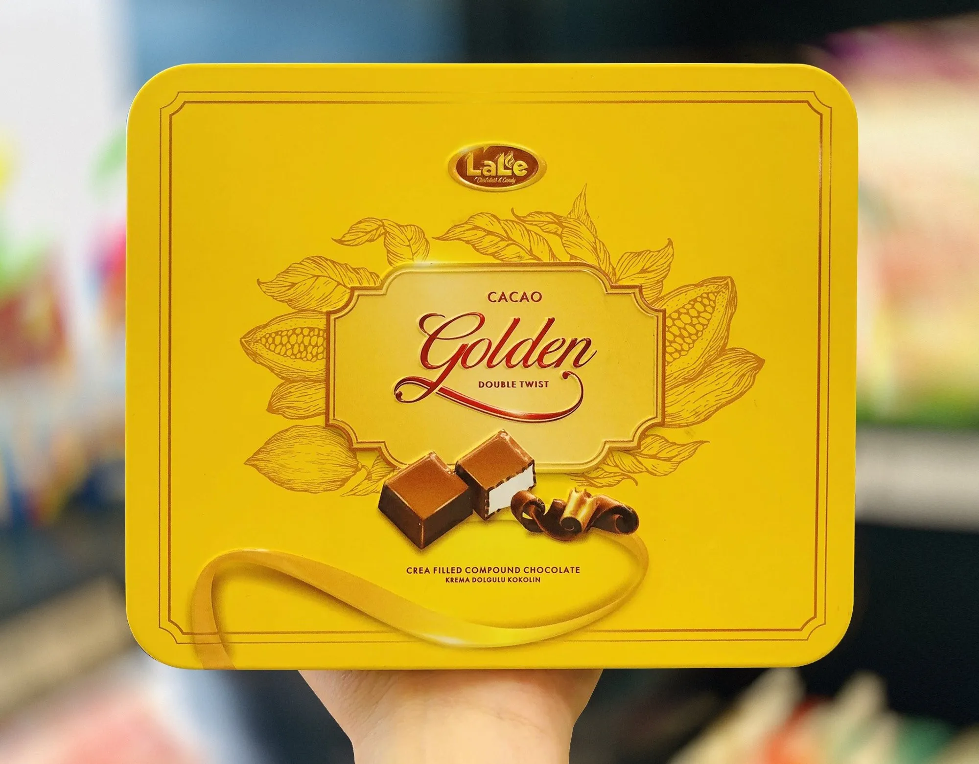 Socola hỗn hợp Cacao Golden Double Twist hiệu LaLe hộp thiếc 200g-5