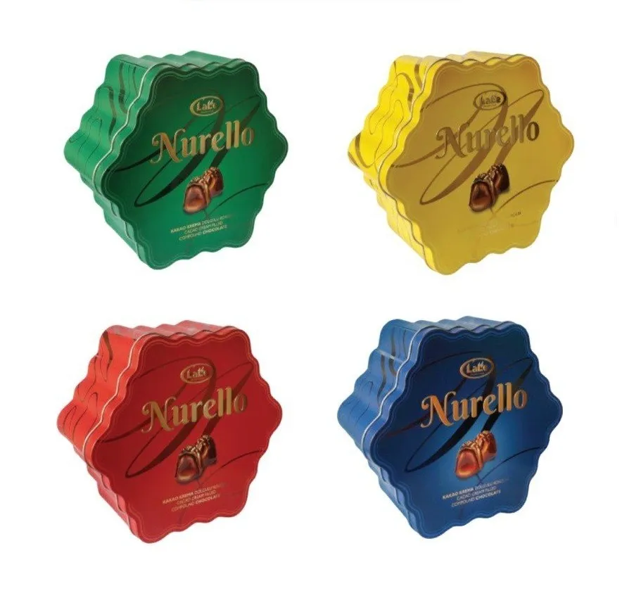 Socola hỗn hợp Nurello hiệu Lale hộp thiếc hoa lục giác 200g-1