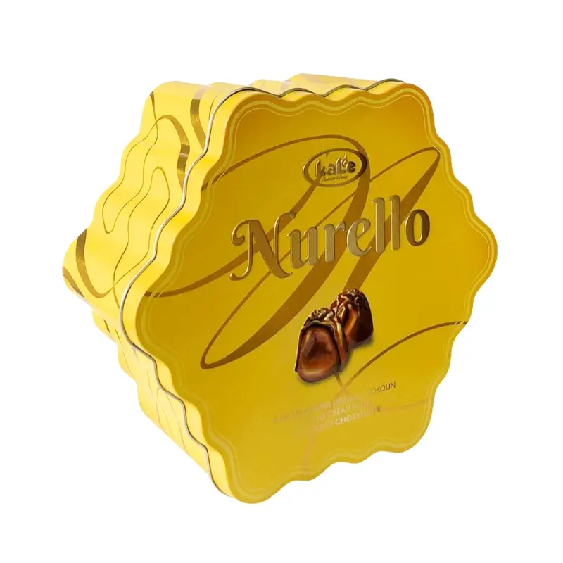 Socola hỗn hợp Nurello hiệu Lale hộp thiếc hoa lục giác 200g-4