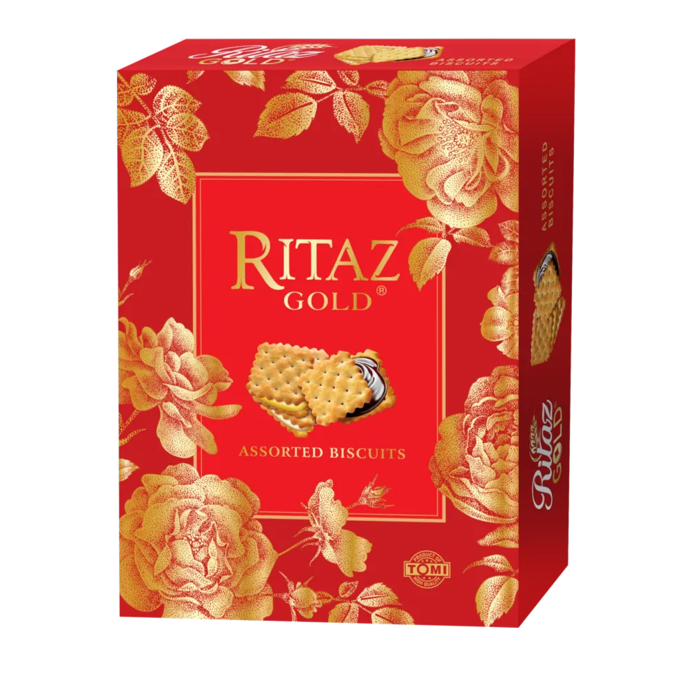 Bánh quy thập cẩm Ritaz Gold hộp giấy hoa hồng 270g - 2