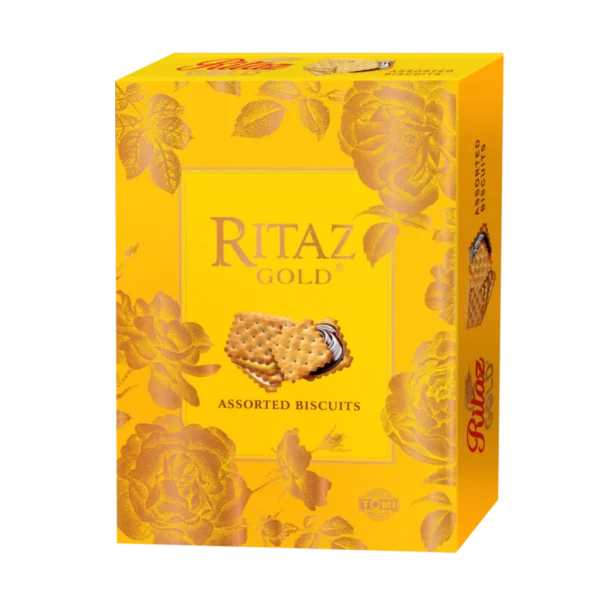 Bánh quy thập cẩm Ritaz Gold hộp giấy hoa hồng 270g - anfarm