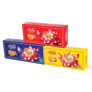 Bánh quy thập cẩm Ritaz Gold hộp giấy hoa sen 105g - 4