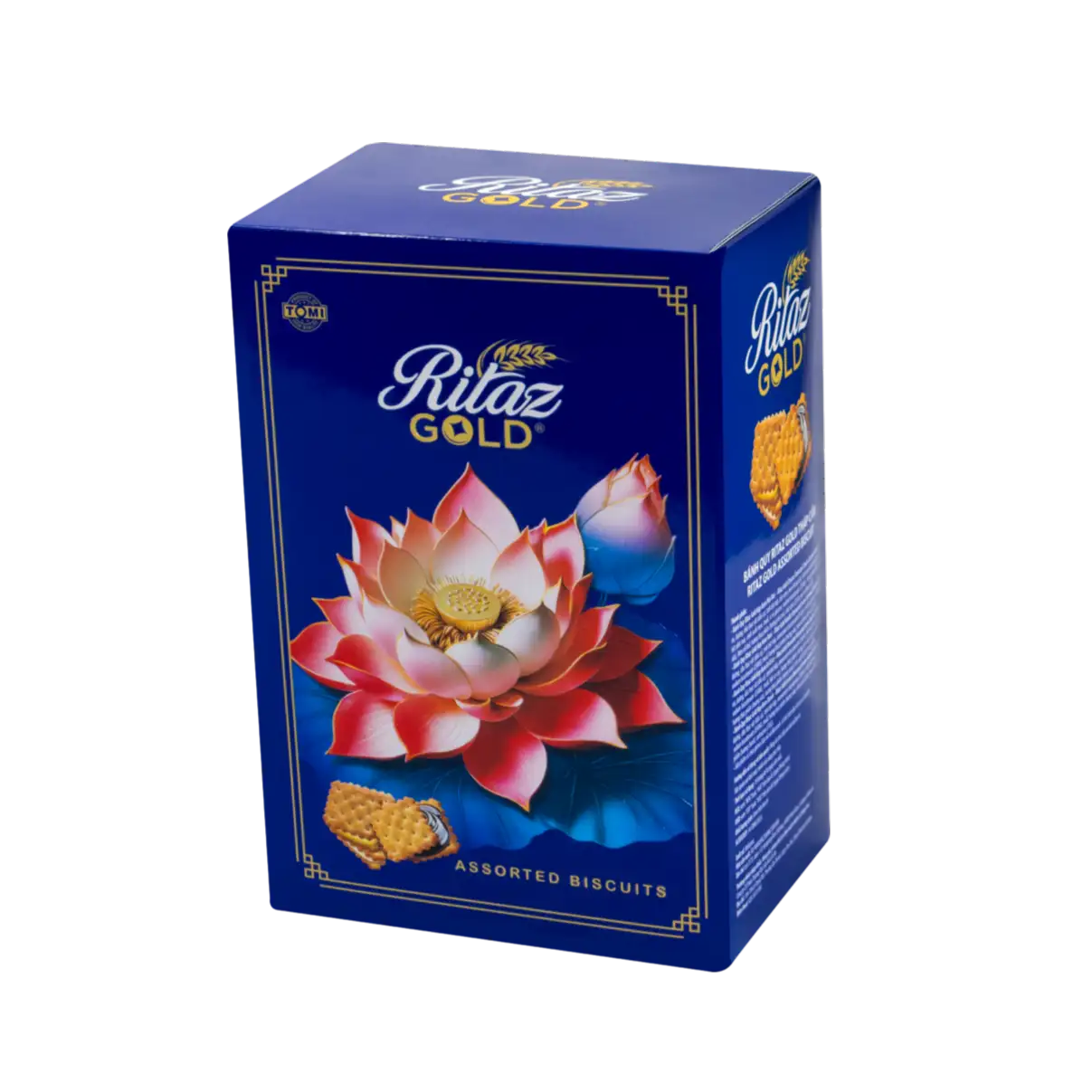 Bánh quy thập cẩm Ritaz Gold hộp giấy hoa sen 120g - 3