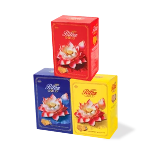 Bánh quy thập cẩm Ritaz Gold hộp giấy hoa sen 120g - 4