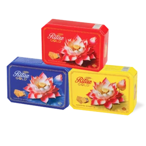 Bánh quy thập cẩm Ritaz Gold hộp giấy hoa sen 90g - 4