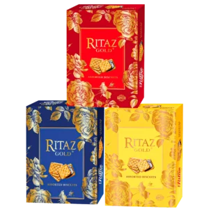 Bánh quy thập cẩm Ritaz Gold hộp thiếc hoa hồng 165g-1