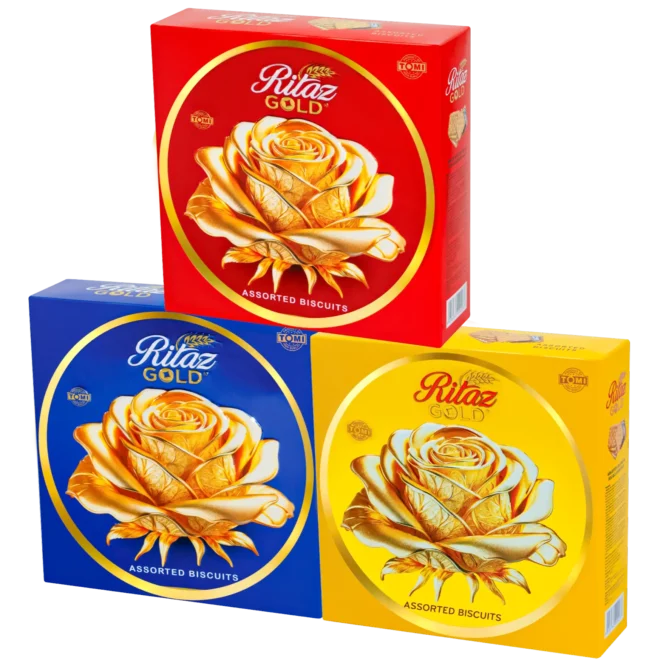 Bánh quy thập cẩm Ritaz Gold hộp thiếc hoa hồng 315g-1