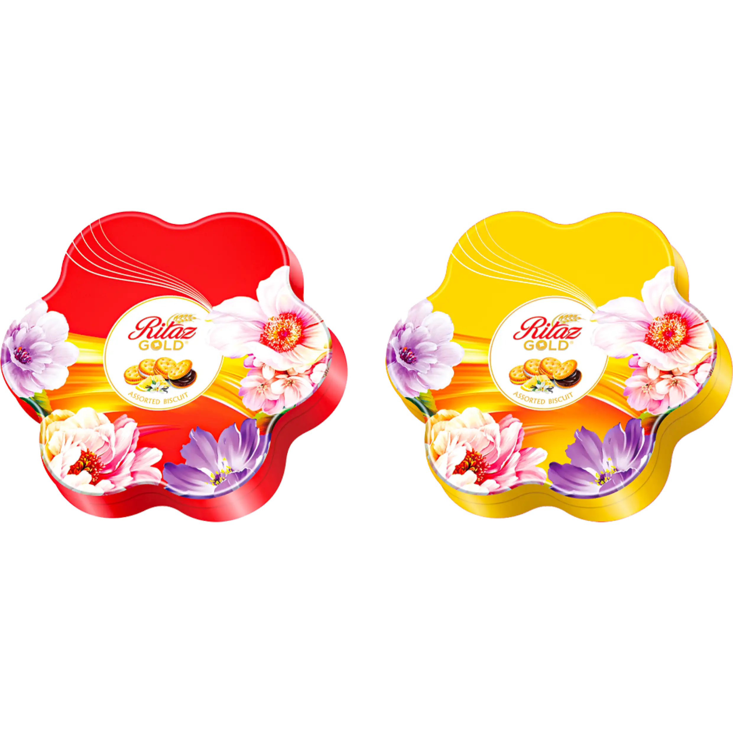 Bánh quy thập cẩm Ritaz Gold hộp thiếc hoa mai 450g-1