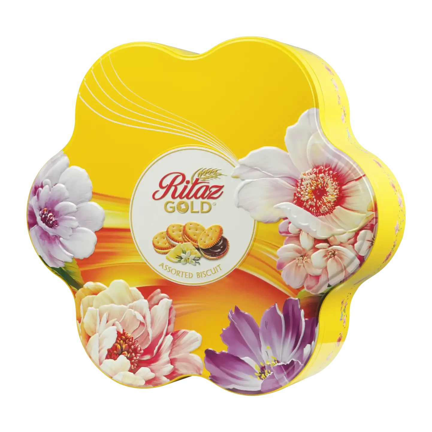 Bánh quy thập cẩm Ritaz Gold hộp thiếc hoa mai 450g-3