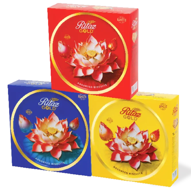 Bánh quy thập cẩm Ritaz Gold hộp thiếc hoa sen 315g-1