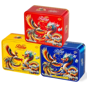 Bánh quy thập cẩm Ritaz Gold hộp thiếc long phụng 150g-1
