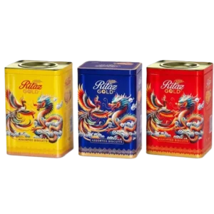 Bánh quy thập cẩm Ritaz Gold hộp thiếc long phụng 165g-1