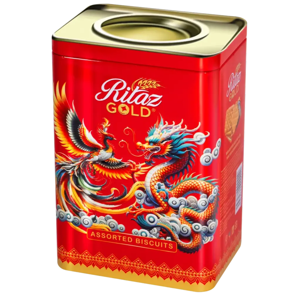 Bánh quy thập cẩm Ritaz Gold hộp thiếc long phụng 165g-2