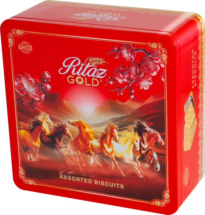Bánh quy thập cẩm Ritaz Gold hộp thiếc mã đáo 180g-2