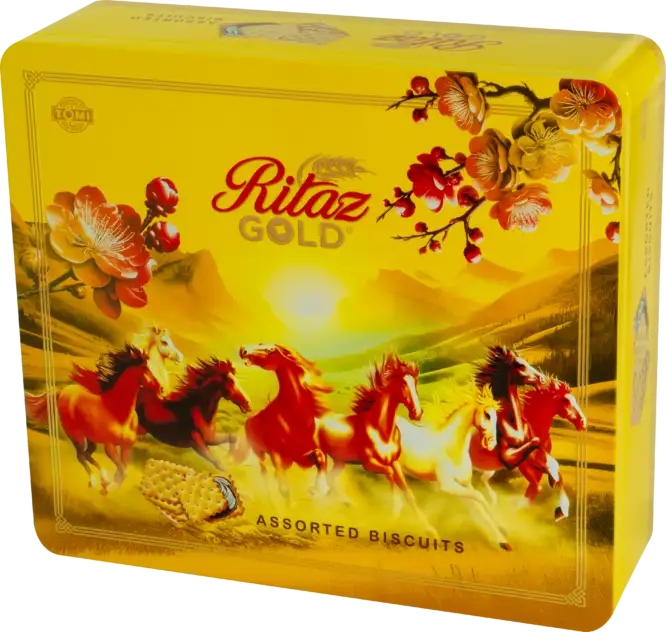 Bánh quy thập cẩm Ritaz Gold hộp thiếc mã đáo 405g-3