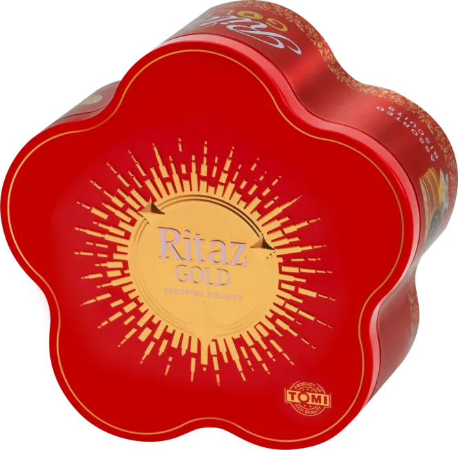 Bánh quy thập cẩm Ritaz Gold hộp thiếc mặt trời 105g-2