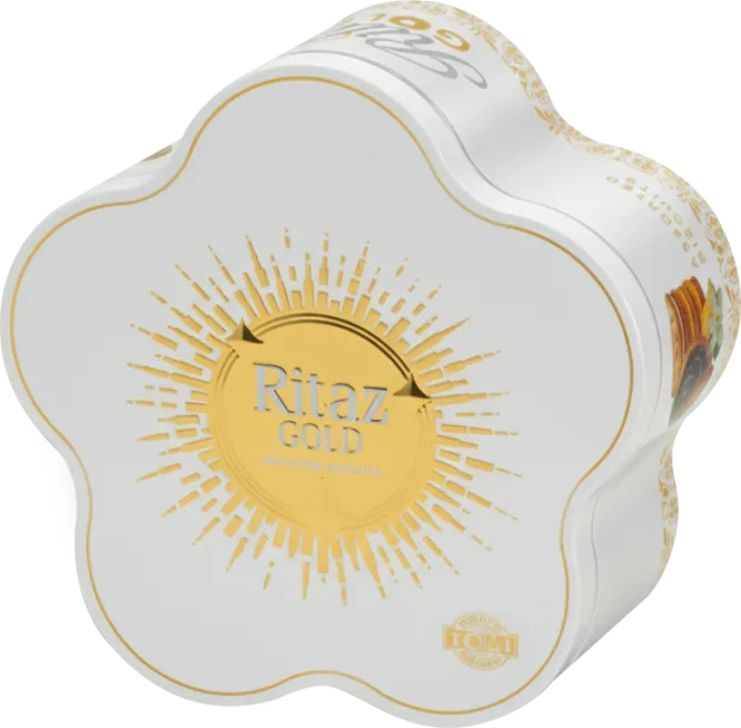 Bánh quy thập cẩm Ritaz Gold hộp thiếc mặt trời 105g-3