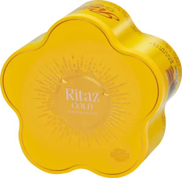 Bánh quy thập cẩm Ritaz Gold hộp thiếc mặt trời 105g - anfarm