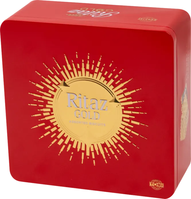 Bánh quy thập cẩm Ritaz Gold hộp thiếc mặt trời 180g-2