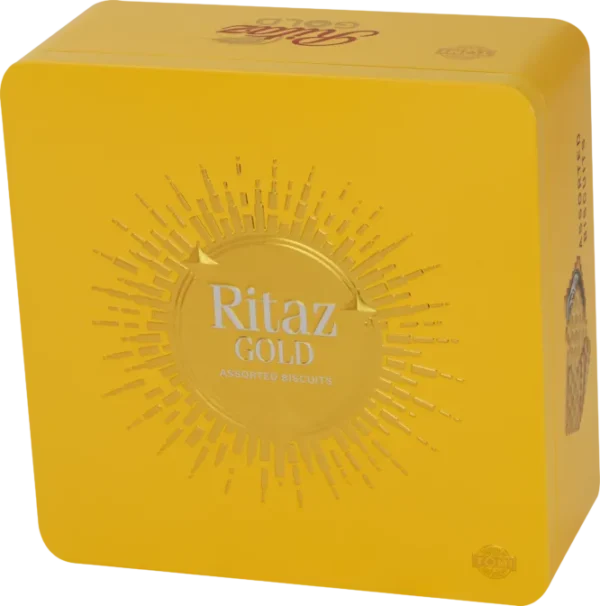 Bánh quy thập cẩm Ritaz Gold hộp thiếc mặt trời 180g - anfarm