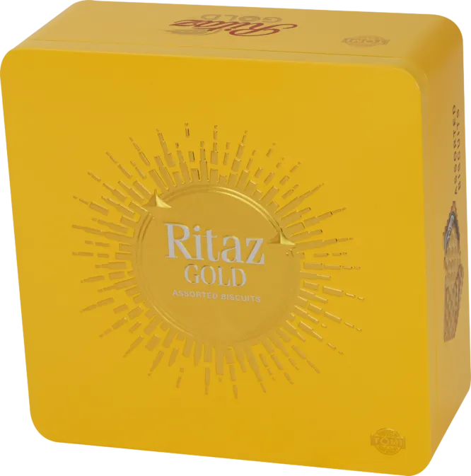 Bánh quy thập cẩm Ritaz Gold hộp thiếc mặt trời 180g-4