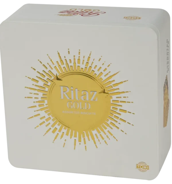 Bánh quy thập cẩm Ritaz Gold hộp thiếc mặt trời 180g - anfarm