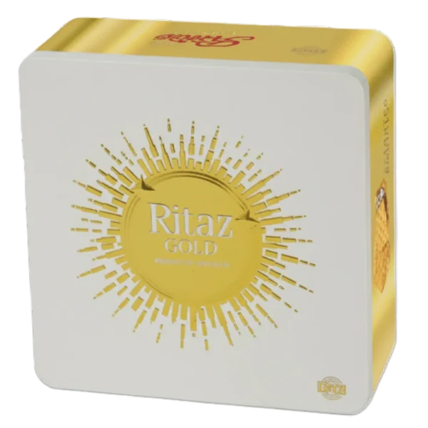 Bánh quy thập cẩm Ritaz Gold hộp thiếc mặt trời 180g - anfarm