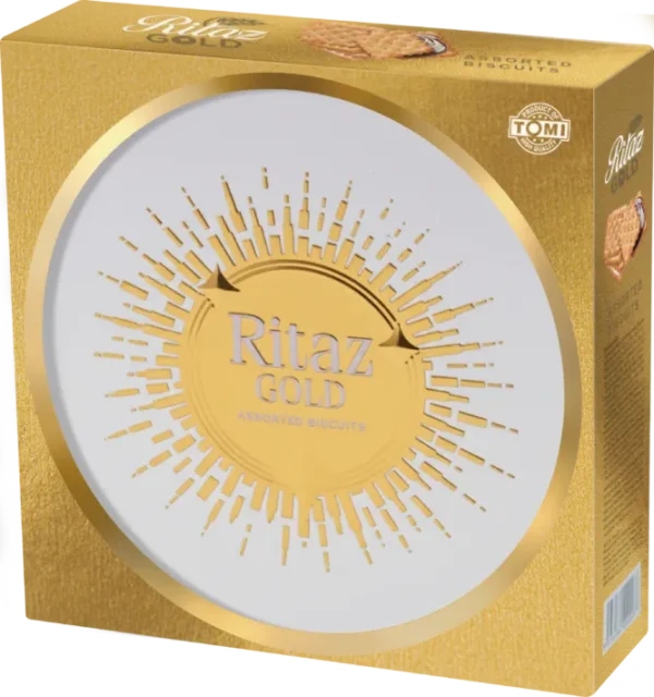 Bánh quy thập cẩm Ritaz Gold hộp thiếc mặt trời 315g - anfarm