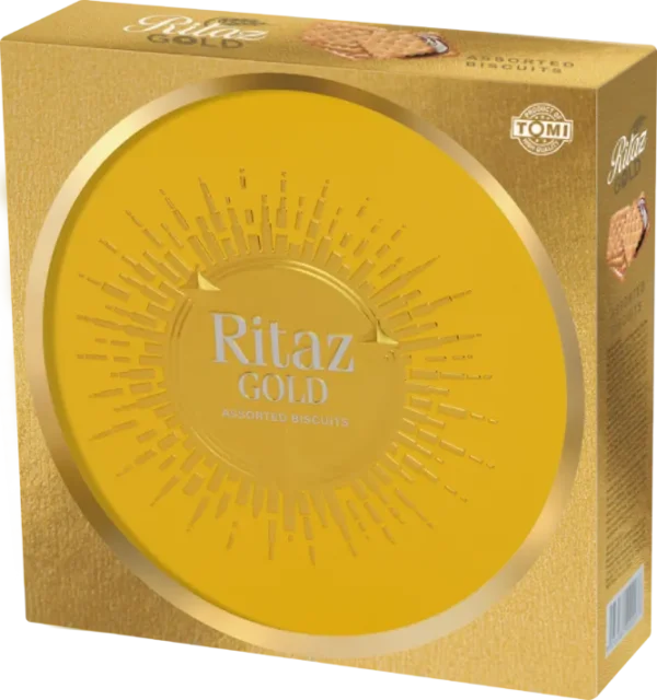 Bánh quy thập cẩm Ritaz Gold hộp thiếc mặt trời 315g - anfarm