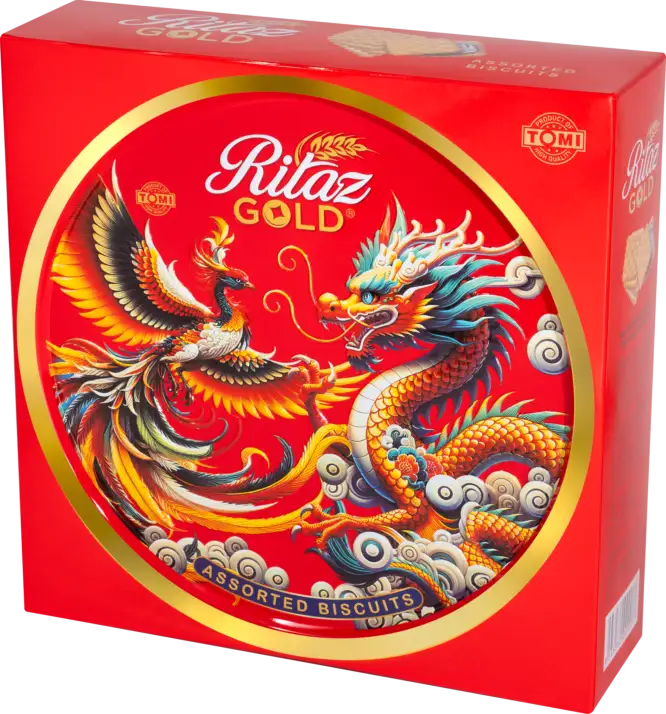 Bánh quy thập cẩm Ritaz Gold hộp thiếc rồng phụng 315g-2