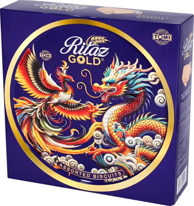 Bánh quy thập cẩm Ritaz Gold hộp thiếc rồng phụng 315g-4