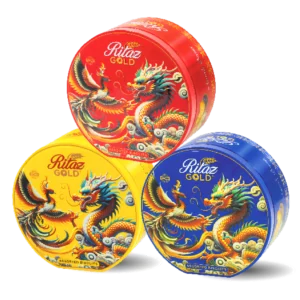 Bánh quy thập cẩm Ritaz Gold hộp thiếc tròn long phụng 105g-1