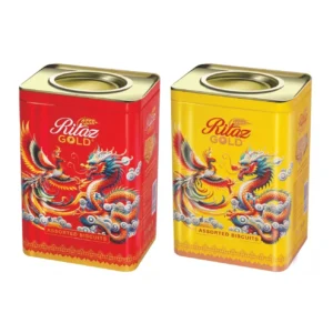 Bánh quy thập cẩm Ritaz Gold thỏi hộp thiếc rồng phụng 510g-1