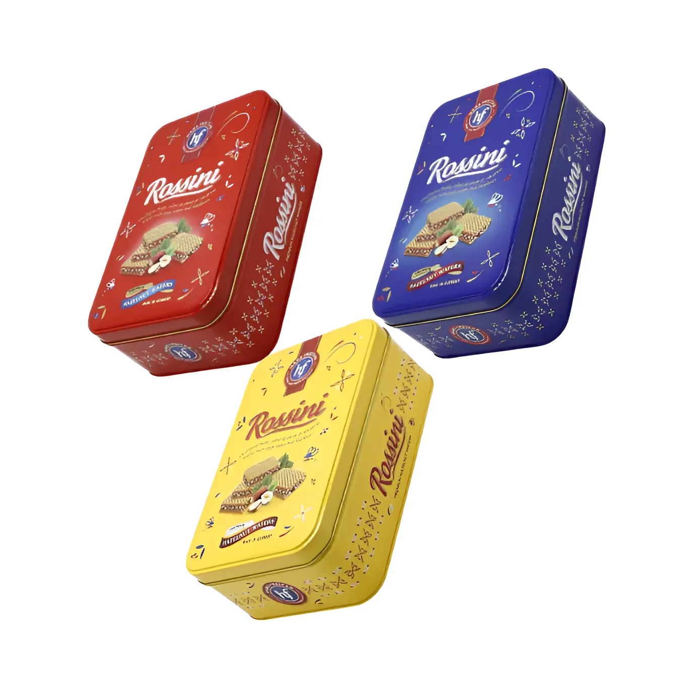 Bánh xốp Rossini Floral hộp thiếc 250g