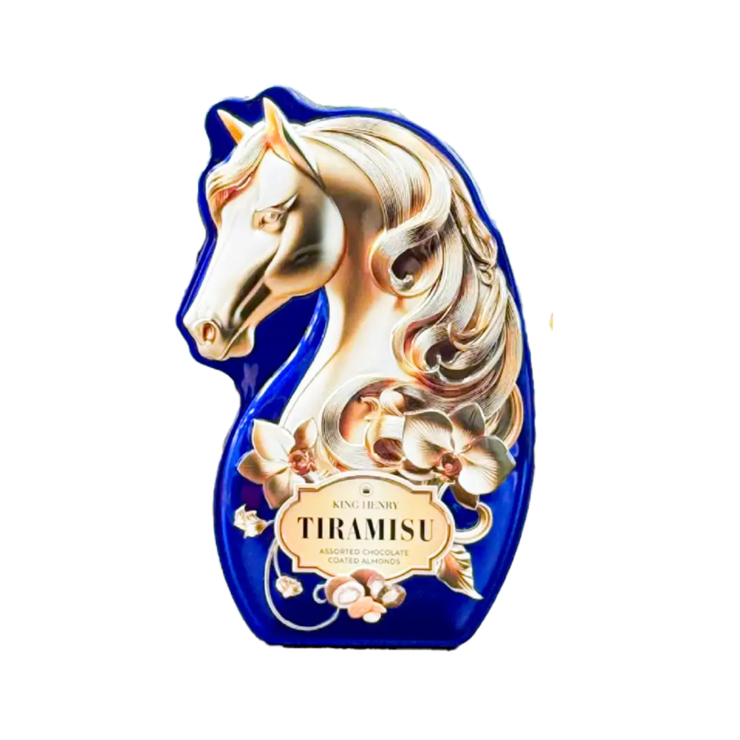 Socola Tiramisu thập cẩm bọc hạnh nhân King Henry hộp thiếc đầu ngựa 120g - 3
