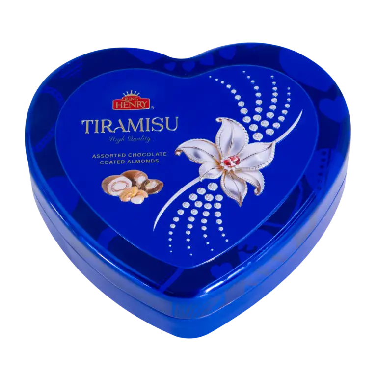 Socola Tiramisu thập cẩm bọc hạnh nhân King Henry hộp thiếc trái tim 90g - 3